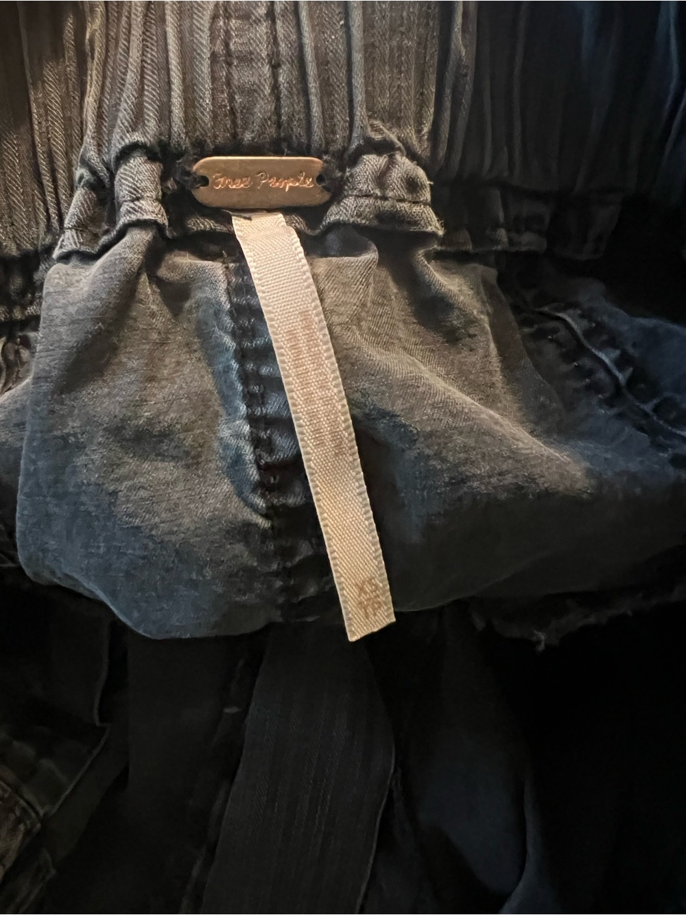 Free People Black High-Waist Paperbag Shorts - Picture 3 of 7